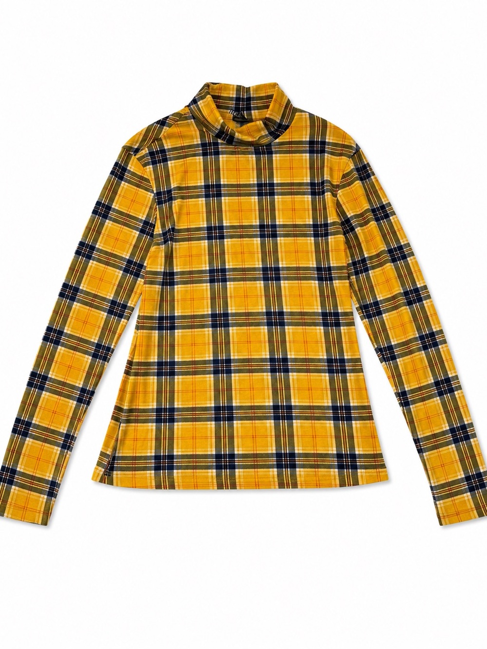 SHEIN Plaid Turtleneck Top – Size Large – Excellent Condition